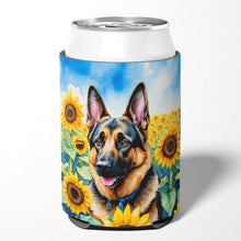 Load image into Gallery viewer, German Shepherd in Sunflowers Can or Bottle Hugger