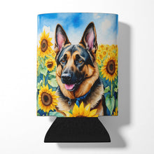 Load image into Gallery viewer, German Shepherd in Sunflowers Can or Bottle Hugger