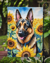 Load image into Gallery viewer, German Shepherd in Sunflowers Garden Flag – Bright Dog-Themed Yard Decor