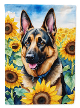 Load image into Gallery viewer, German Shepherd in Sunflowers Garden Flag – Bright Dog-Themed Yard Decor