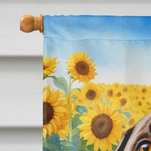 Load image into Gallery viewer, German Shorthaired Pointer in Sunflowers House Flag