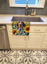 Load image into Gallery viewer, German Shorthaired Pointer in Sunflowers Kitchen Towel