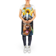 Load image into Gallery viewer, German Wirehaired Pointer in Sunflowers Apron – Artist-Designed Kitchen, BBQ &amp; Craft Apron