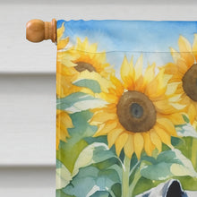 Load image into Gallery viewer, Giant Schnauzer in Sunflowers House Flag