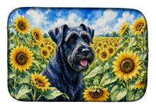 Load image into Gallery viewer, Giant Schnauzer in Sunflowers Dish Drying Mat Absorbent Dish Drying Mat Pad for Kitchen Counter Dish Drainer Mat for Countertop, 14 x 21", Multicolor