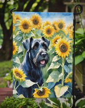 Load image into Gallery viewer, Giant Schnauzer in Sunflowers Garden Flag – Bright Dog-Themed Yard Decor