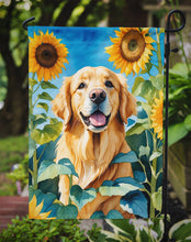 Load image into Gallery viewer, Golden Retriever in Sunflowers Garden Flag – Bright Dog-Themed Yard Decor