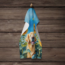 Load image into Gallery viewer, Golden Retriever in Sunflowers Kitchen Towel