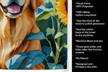 Load image into Gallery viewer, Golden Retriever in Sunflowers Kitchen Towel