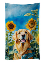 Load image into Gallery viewer, Golden Retriever in Sunflowers Kitchen Towel