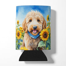 Load image into Gallery viewer, Goldendoodle in Sunflowers Can or Bottle Hugger
