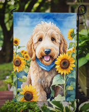 Load image into Gallery viewer, Goldendoodle in Sunflowers Garden Flag – Bright Dog-Themed Yard Decor