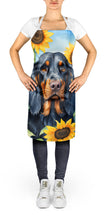 Load image into Gallery viewer, Gordon Setter in Sunflowers Apron – Artist-Designed Kitchen, BBQ &amp; Craft Apron