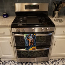 Load image into Gallery viewer, Gordon Setter in Sunflowers Kitchen Towel