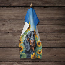 Load image into Gallery viewer, Gordon Setter in Sunflowers Kitchen Towel