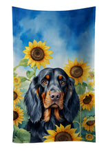 Load image into Gallery viewer, Gordon Setter in Sunflowers Kitchen Towel