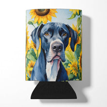 Load image into Gallery viewer, Great Dane in Sunflowers Can or Bottle Hugger
