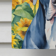 Load image into Gallery viewer, Great Dane in Sunflowers House Flag