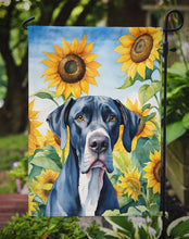 Load image into Gallery viewer, Great Dane in Sunflowers Garden Flag – Bright Dog-Themed Yard Decor