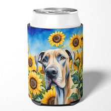 Load image into Gallery viewer, Great Dane in Sunflowers Can or Bottle Hugger