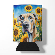 Load image into Gallery viewer, Great Dane in Sunflowers Can or Bottle Hugger