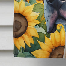 Load image into Gallery viewer, Great Dane in Sunflowers House Flag