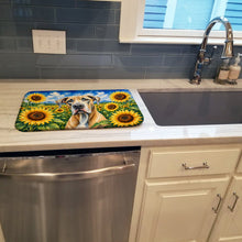 Load image into Gallery viewer, Great Dane in Sunflowers Dish Drying Mat Absorbent Dish Drying Mat Pad for Kitchen Counter Dish Drainer Mat for Countertop, 14 x 21", Multicolor