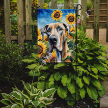 Load image into Gallery viewer, Great Dane in Sunflowers Garden Flag – Bright Dog-Themed Yard Decor