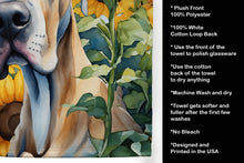 Load image into Gallery viewer, Great Dane in Sunflowers Kitchen Towel