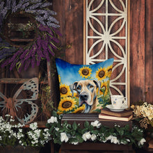 Load image into Gallery viewer, Great Dane in Sunflowers Throw Pillow
