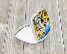 Load image into Gallery viewer, Great Dane in Sunflowers Compact Mirror – Stylish Purse Mirror with Artistic Covers