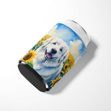Load image into Gallery viewer, Great Pyrenees in Sunflowers Can or Bottle Hugger