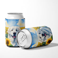 Load image into Gallery viewer, Great Pyrenees in Sunflowers Can or Bottle Hugger