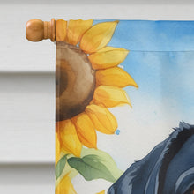 Load image into Gallery viewer, Greater Swiss Mountain Dog in Sunflowers House Flag