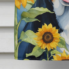 Load image into Gallery viewer, Greater Swiss Mountain Dog in Sunflowers House Flag