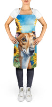 Load image into Gallery viewer, Greyhound in Sunflowers Apron – Artist-Designed Kitchen, BBQ &amp; Craft Apron