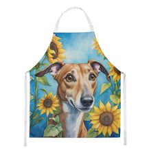 Load image into Gallery viewer, Greyhound in Sunflowers Apron – Artist-Designed Kitchen, BBQ &amp; Craft Apron