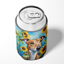 Load image into Gallery viewer, Greyhound in Sunflowers Can or Bottle Hugger