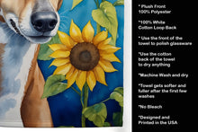 Load image into Gallery viewer, Greyhound in Sunflowers Kitchen Towel