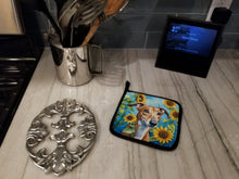 Load image into Gallery viewer, Greyhound in Sunflowers Pot Holders - Set of 2 Decorative Kitchen Helpers | Made in the USA