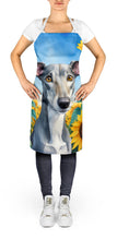Load image into Gallery viewer, Greyhound in Sunflowers Apron – Artist-Designed Kitchen, BBQ &amp; Craft Apron