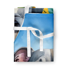 Load image into Gallery viewer, Greyhound in Sunflowers Apron – Artist-Designed Kitchen, BBQ &amp; Craft Apron