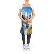 Load image into Gallery viewer, Greyhound in Sunflowers Apron – Artist-Designed Kitchen, BBQ &amp; Craft Apron
