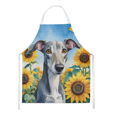 Load image into Gallery viewer, Greyhound in Sunflowers Apron – Artist-Designed Kitchen, BBQ &amp; Craft Apron