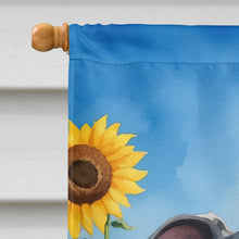 Load image into Gallery viewer, Greyhound in Sunflowers House Flag
