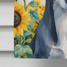 Load image into Gallery viewer, Greyhound in Sunflowers House Flag