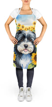 Load image into Gallery viewer, Havanese in Sunflowers Apron – Artist-Designed Kitchen, BBQ &amp; Craft Apron