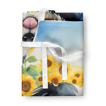 Load image into Gallery viewer, Havanese in Sunflowers Apron – Artist-Designed Kitchen, BBQ &amp; Craft Apron