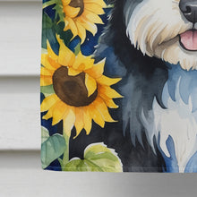 Load image into Gallery viewer, Havanese in Sunflowers House Flag