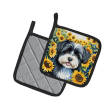 Load image into Gallery viewer, Havanese in Sunflowers Pot Holders - Set of 2 Decorative Kitchen Helpers | Made in the USA